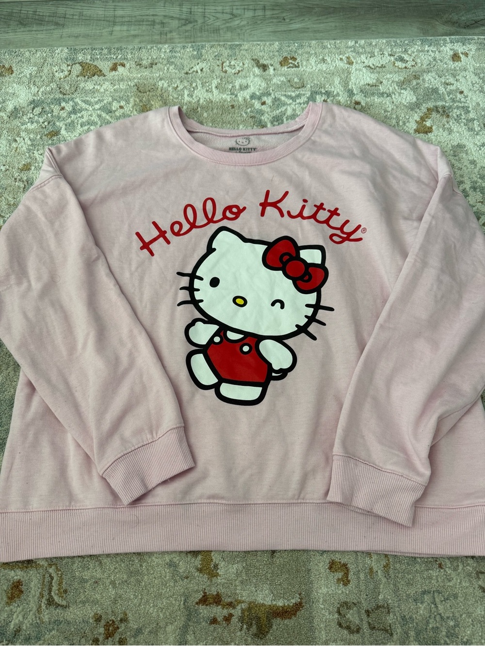 Hello Kitty Light Pink Pullover with Logo Print